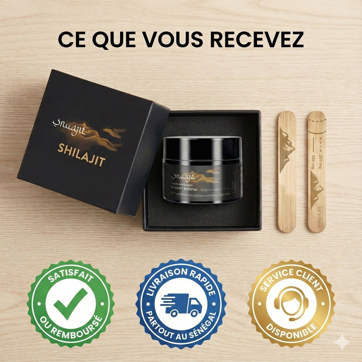 Shilajit Résine Pure de l'Himalaya