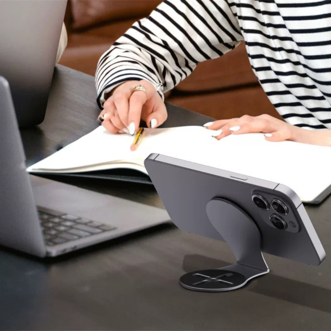 Laptop phone holder