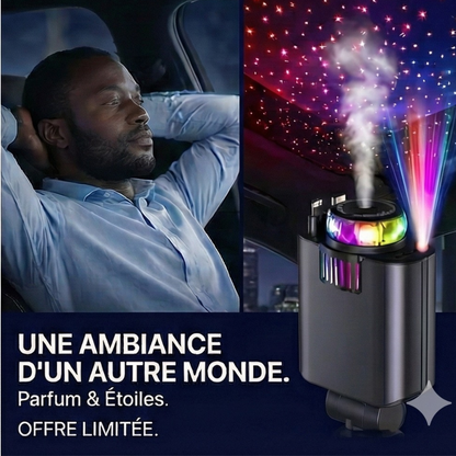 Chargeur de Voiture 5-en-1 Rétractable – Purificateur d’Air, Humidificateur & Ambiance LED