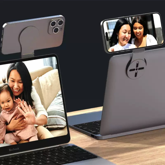 Laptop phone holder