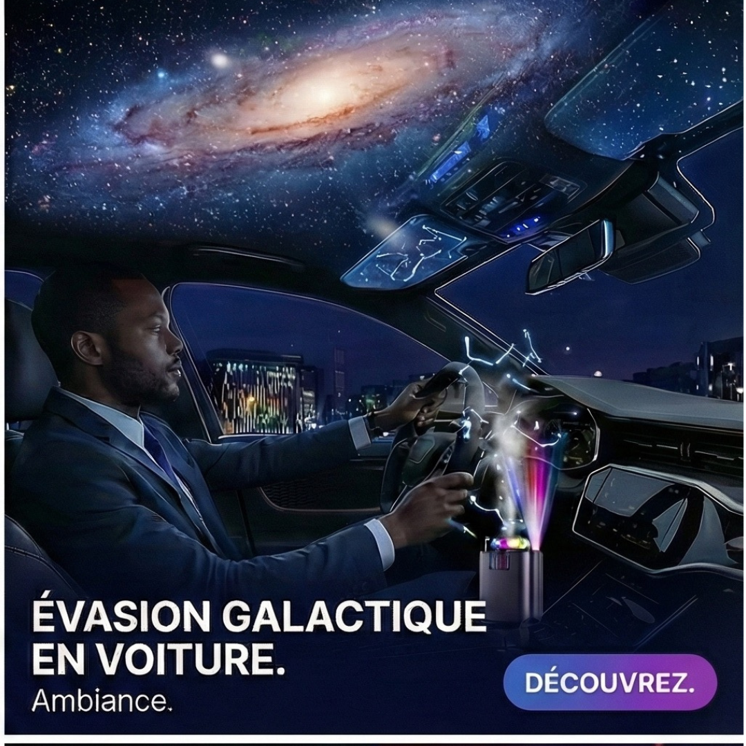 Chargeur de Voiture 5-en-1 Rétractable – Purificateur d’Air, Humidificateur & Ambiance LED