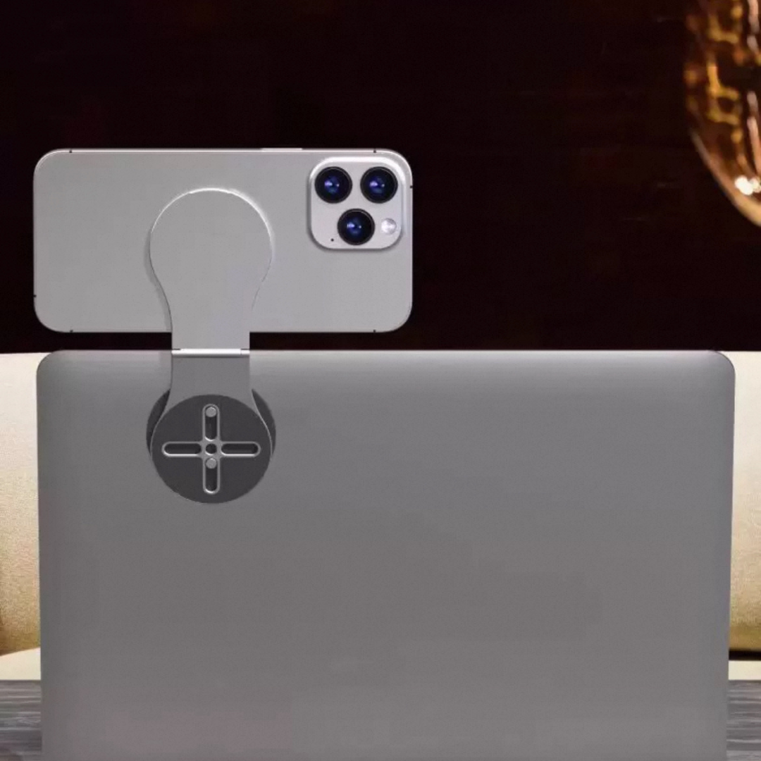 Laptop phone holder