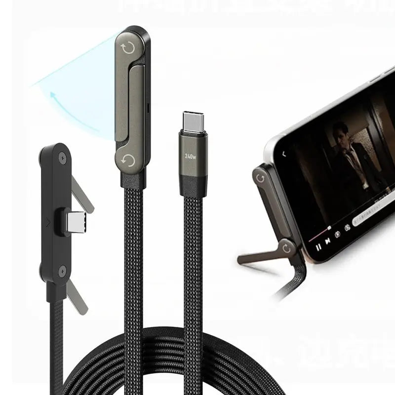 ⚡ Chargeur Invisible 240W – Support & Câble 2-en-1 Ultra-Puissant