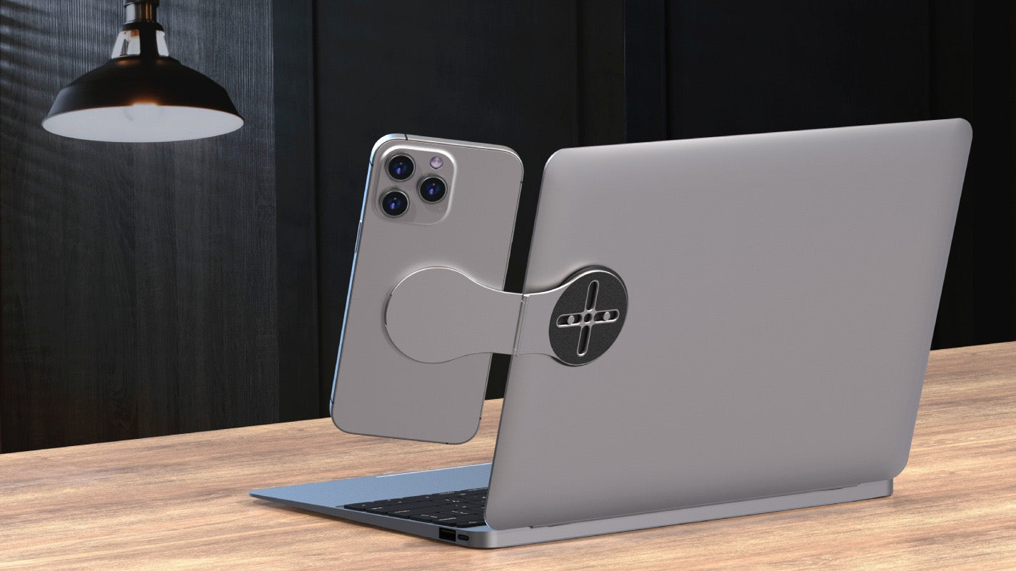 Support Magnétique pour Téléphone – Fixation Ordinateur Portable | Travaillez les mains libres