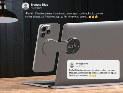Support Magnétique pour Téléphone – Fixation Ordinateur Portable | Travaillez les mains libres