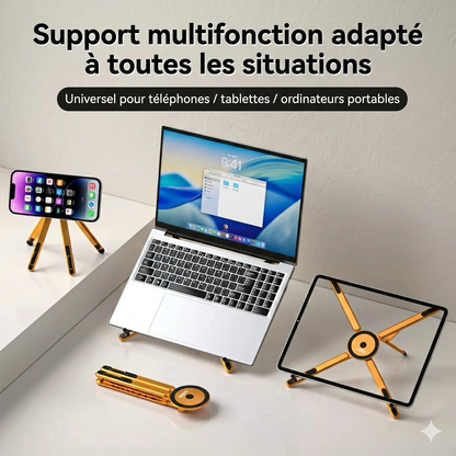 Support Magnétique Elite 3-en-1 : Smartphone, Tablette & Ordinateur